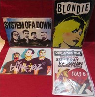 1980-90's Rock Bands Lot 4 Tin Signs Blink 182++