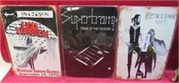 Classic Rock Lot 3 Tin Signs Zeppelin Supertramp+