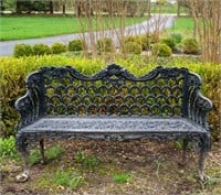 Cast Aluminum Victorian Style Garden Bench