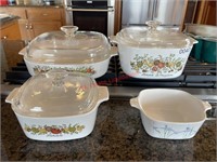 4 Spice of Life Corning Ware Dishes (Kitchen)