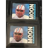 Two 1985 Topps Warren Moon Rookies