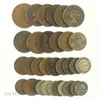 Foreign Coins Bag All Dated Prior To 1900 (30)
