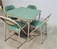 Folding table and 4 chairs