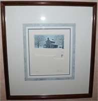 Anita Jones Kenton Signed LE Winter Cabin Fine Art