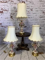 Ceramic Floral Table Lamps