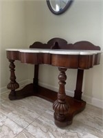 Antique Marble Top Parlor Entry Table