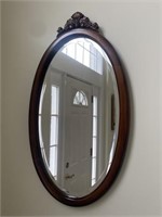 Entry Mirror, Beveled in Wood Frame