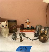 Tobacco Can, Mechanical Bank (new) Cat +