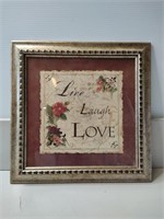 Live Laugh Love Framed Picture