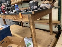large heavy wood work table, only no contents