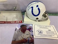 Gino Marchetti signed Colts mini helmet w/ COA