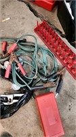 Gauges Organizer booster cable lot