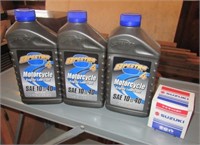 (3) Quartz of 10W40 oil and Suzuki oil filter.