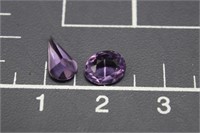 Amethyst, 7x5 oval, 10x5 pear, 2 pieces