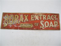 BORAX EXTRACT OF SOAP ORIGINAL TIN SIGN