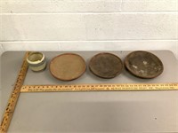 Clay Plates and Signed Pottery Bundle