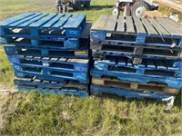 16 heavy blue pallets