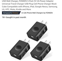 MSRP $20 3 Pack USB Wall Chargers