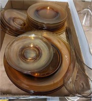 VINTAGE AMBER DISHES