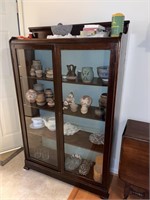 19th C. Wood / Glass Display Case / Cabinet