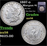 1897-o Morgan Dollar $1 Graded au58 By SEGS