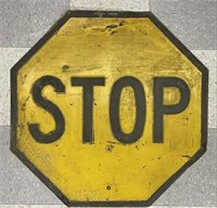 Early Metal Stop Sign