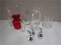 Glassware and Metal Decor