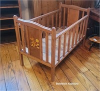 1940s Maple doll bed
