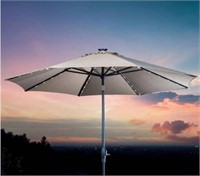 $200-SunVilla 10ft Solar LED Round Market Umbrella