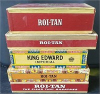 5 Cardboard Cigar Boxes