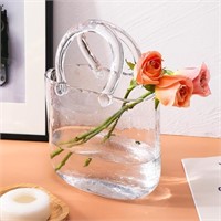 Glass Purse Vase for Flowers