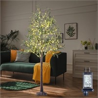 6FT LED Lighted Olive Tree w/ Fruit