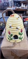 Ceramic Bee Hive bird house