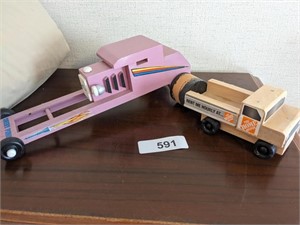 (2) Wooden Toy Trucks