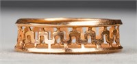 Art Deco 14K Rose Gold Filigree Band Ring