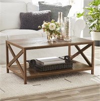 B3878  Mainstays Farmhouse Coffee Table, Rustic 44