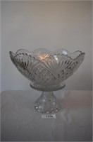 Large Molded Punch Bowl on Stand