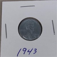 F1) 1943 Steel Penny Coin