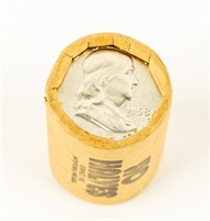 Coin 1958-D Franklin Half Dollar Bank Wrapped Roll