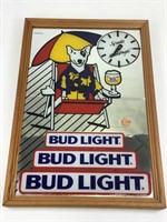 1986 Bud Light Spuds Mackenzie Mirror Clock