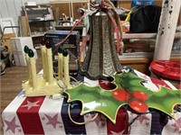 Vintage Christmas items, and star laser  lights