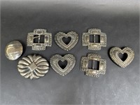 Ornate Cross, Heart, Circle, Oval Belt Buckles