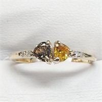 10K Gold-Coloured Diamond Ring SZ. 7