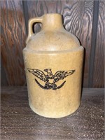 Small stone jug with eagle