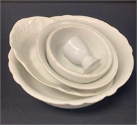 Lot of Five Porcelain White Dishes