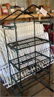 Metal and plastic storage rack with lights