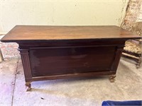 Antique Wooden Bar With Metal Feet