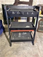 Vintage Bolla Wooden Italian Wine Stand