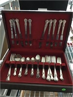 Old company plate silverware set with box