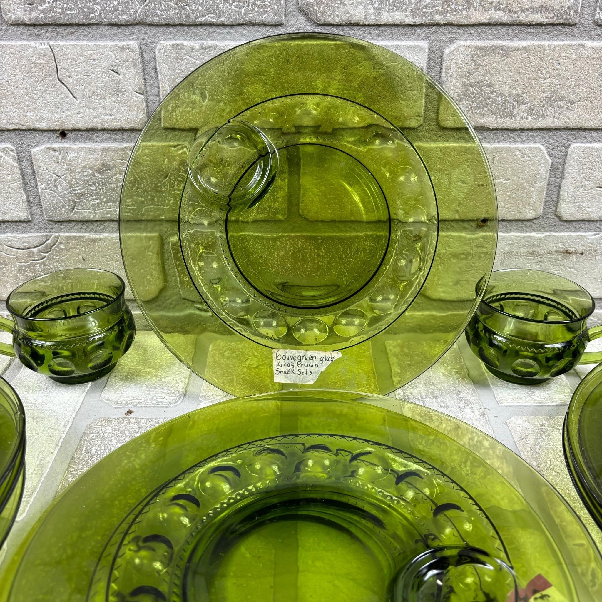 Olive Green Glassware, 1970s